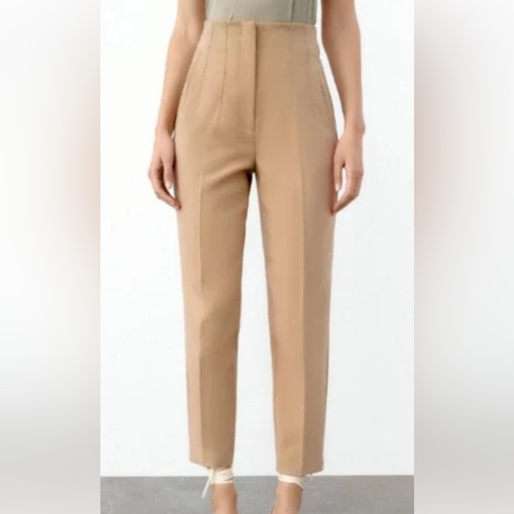 Zara Tan Women's Trousers High Waisted Pants